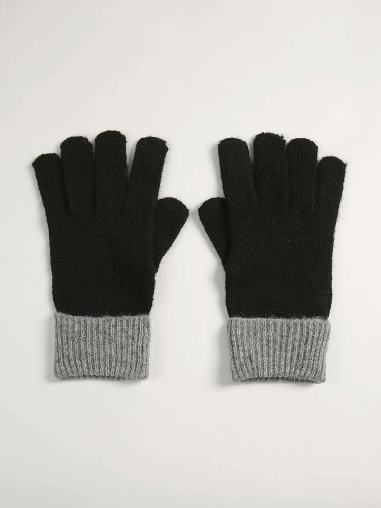 women's color block gloves