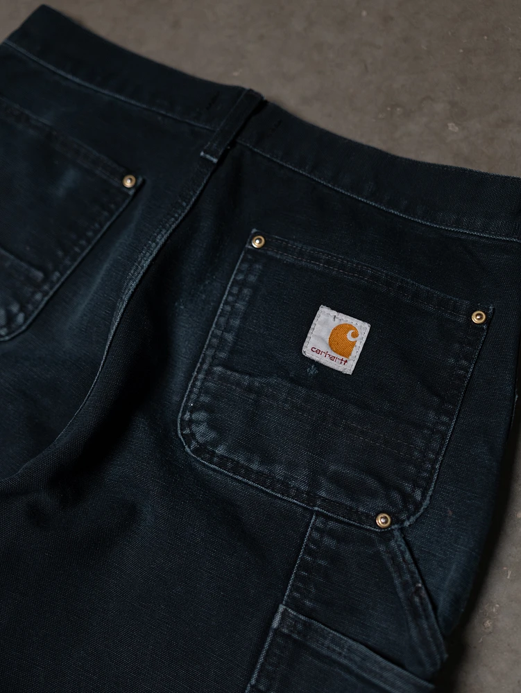 carhartt double knee jean with repairs and sashiko