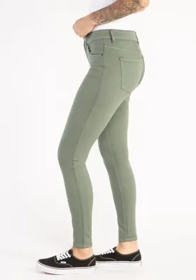 mid-rise coloured skinny jeans