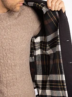 christopher plaid lined trucker jacket