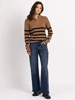 mauren 1/4 zip mock neck sweater