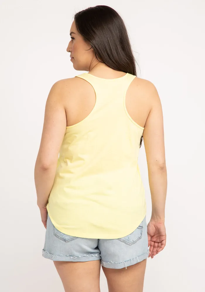 sunshine basic racerback graphic tank