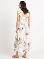 gretchen tiered ruffled strap maxi