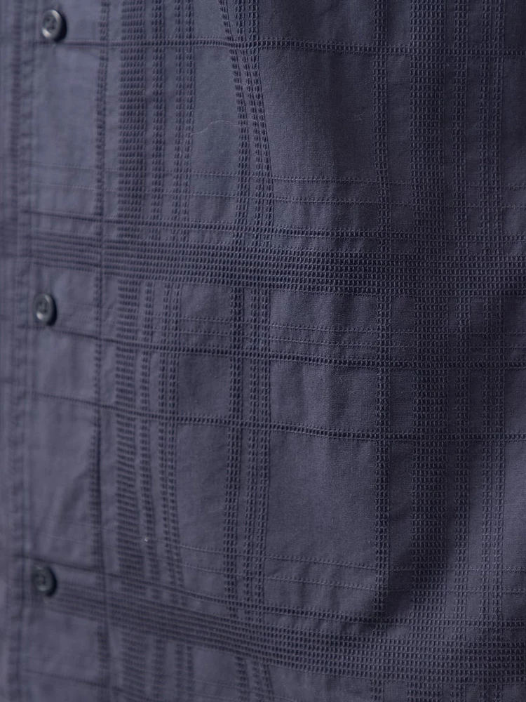 louis plaid textured 1 pkt shirt