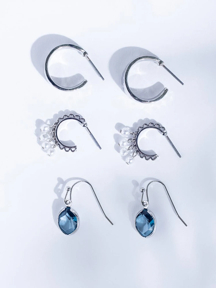 3 pack small hoops