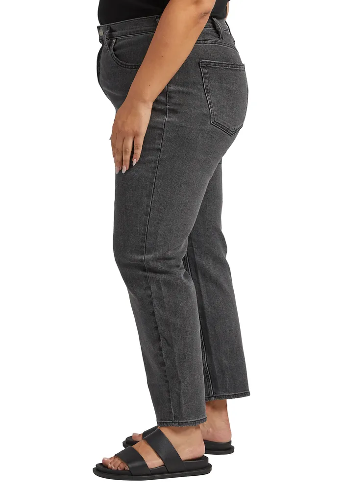 highly desirable high rise slim straight jeans