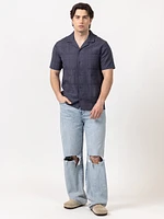 louis plaid textured 1 pkt shirt