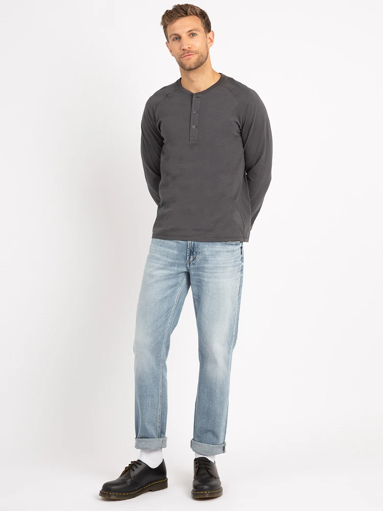 lucas long sleeve henley t-shirt