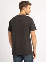 murray washed henley t with pocket