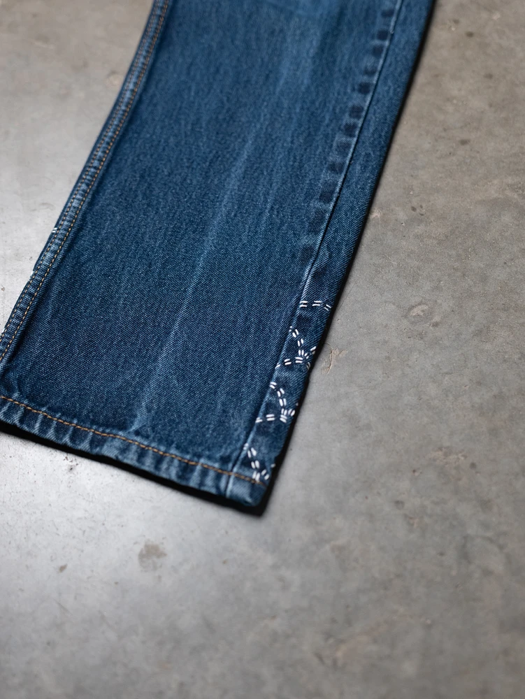 levi's 505 jean with sashiko