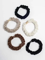 5 pack velvet hair ties