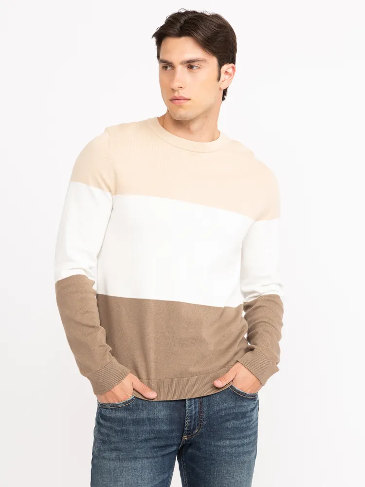 barrett striped crewneck sweater