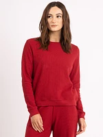 analise crew neck lounge top