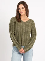 zarina v neck sweater