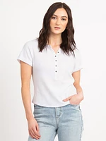 kim short sleeve henley