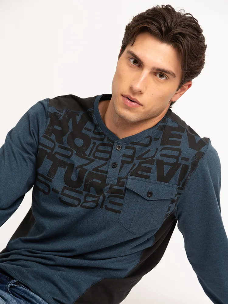 long sleeve henley shirt