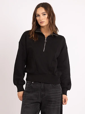 tatum 1/4 zip mock neck sweatshirt