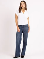 jaden johnny collar gauze shirt