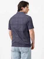 louis plaid textured 1 pkt shirt