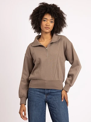 tatum 1/4 zip mock neck sweatshirt