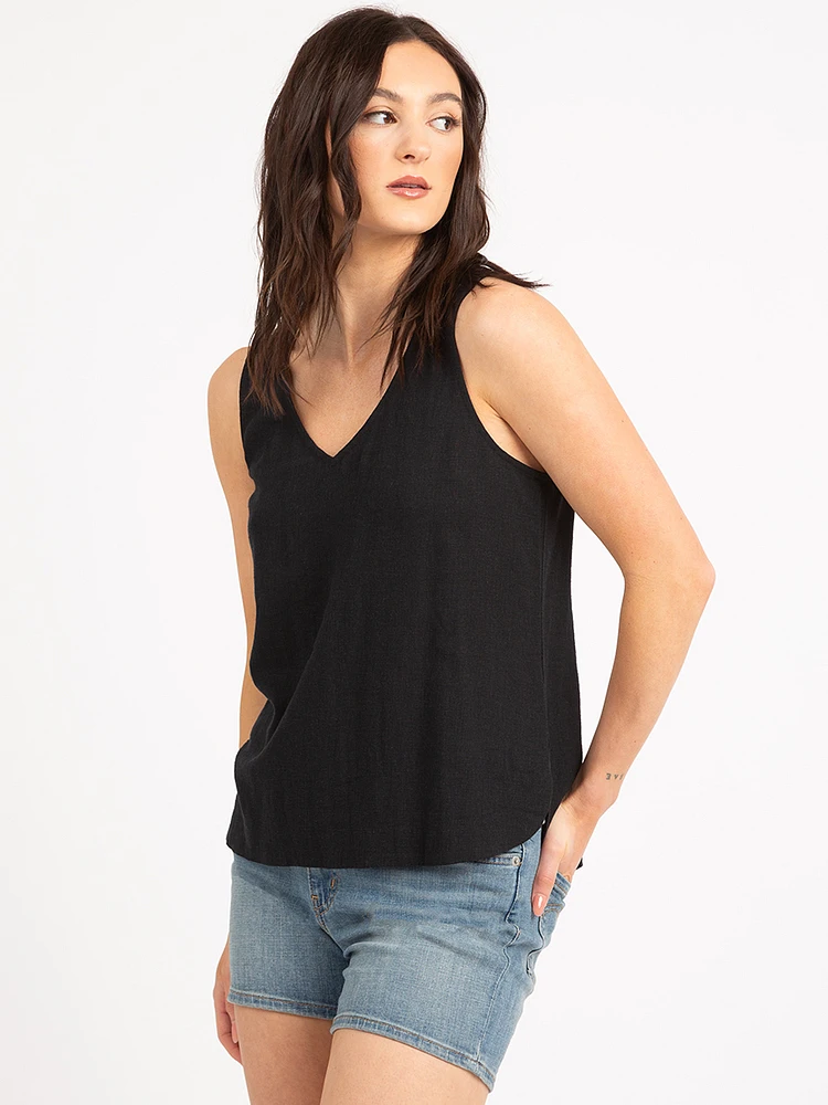 maisie double v neck tank top