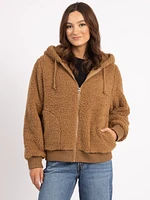 carley full zip sherpa hoodie