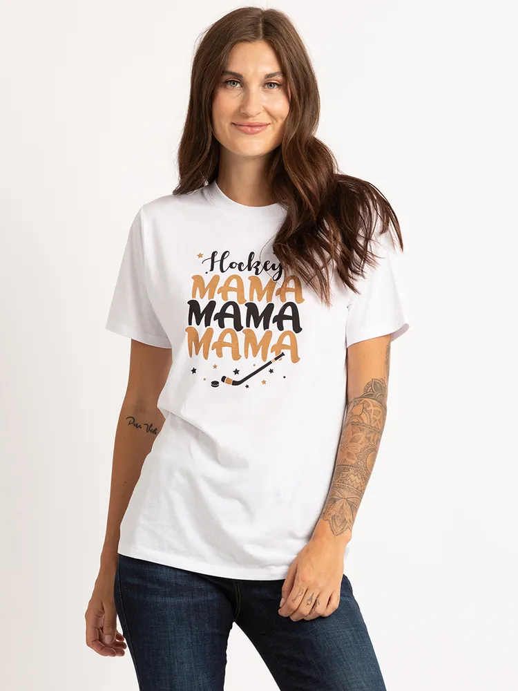 hockey mama graphic t-shirt