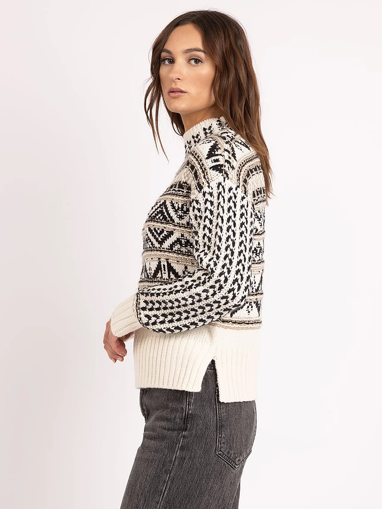 chan mock neck sweater