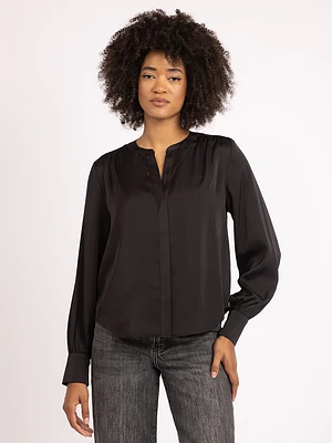 lea satin shirt