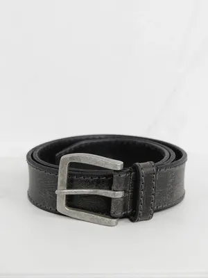 men's vintage finish leather belt