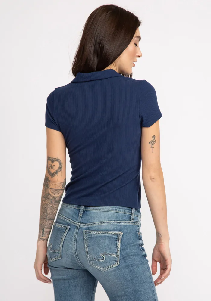 franca johnny collar t-shirt