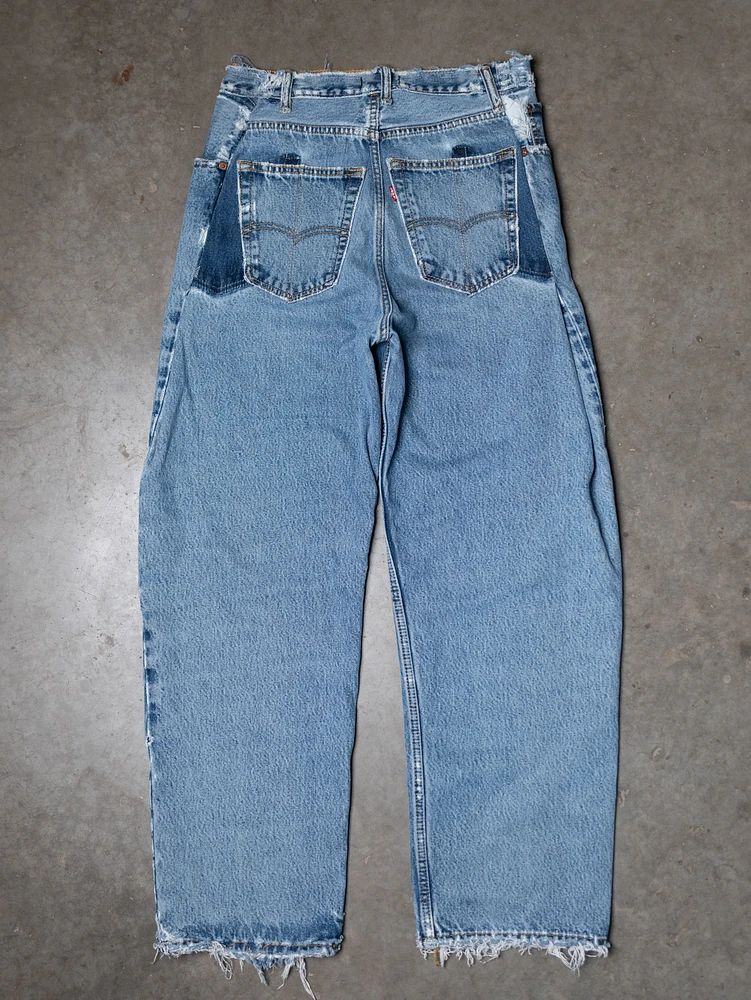 levi's 550 altered wide leg jean circa early 90s