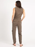 indy tencel belted jumpsuit