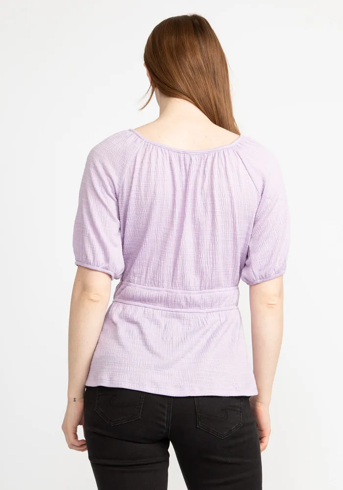 knox square neck short sleeve top