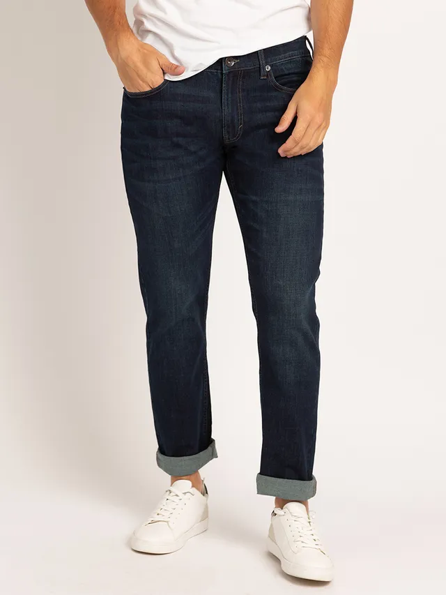 black wash slim bootcut jean