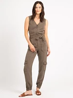 indy tencel belted jumpsuit