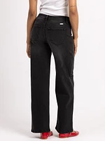 wide leg jean black