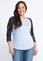 melinda printed 3/4 sleeve