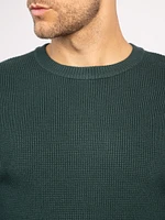 austin waffle stitch crewneck