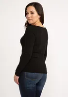 leia cut out long sleeve tee