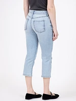 mid-rise slim capri light authentic