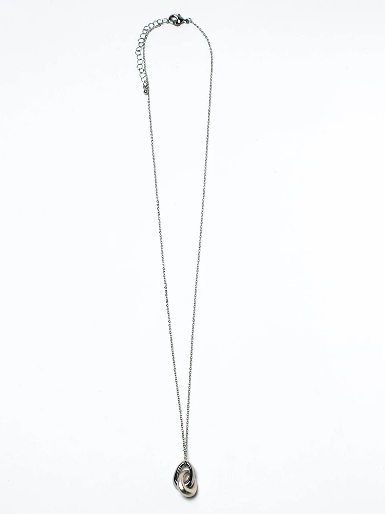 long double loop pendant necklace
