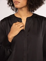 lea satin shirt