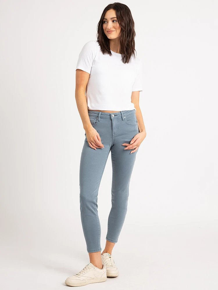 mid-rise skinny jeans