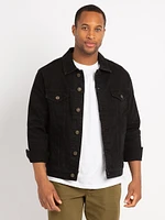 luke black denim trucker jacket