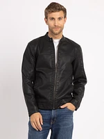 mike faux leather jacket