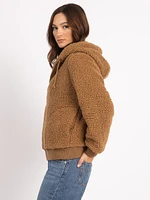 carley full zip sherpa hoodie