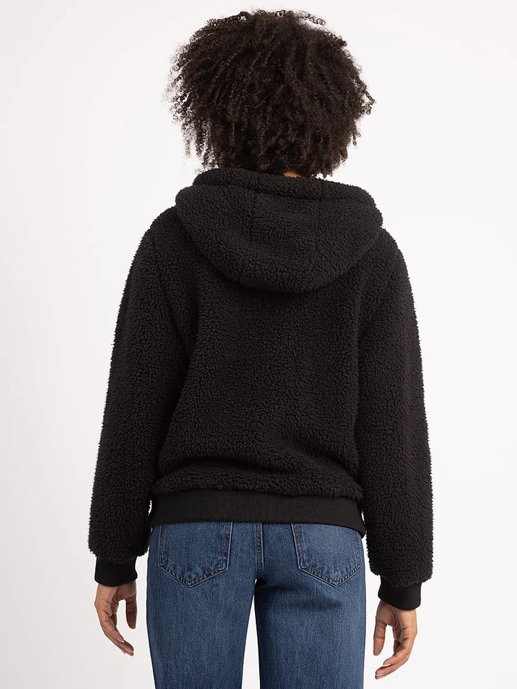 carley full zip sherpa hoodie