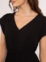 maren v neck mini dress