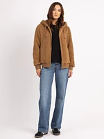 carley full zip sherpa hoodie